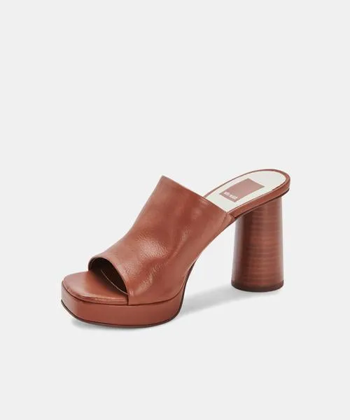 Alyssa Heels Dk Brown Leather