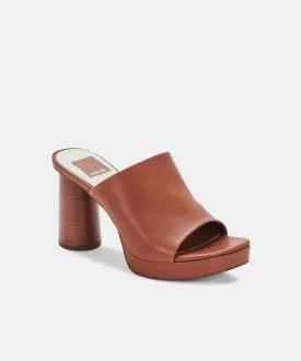 Alyssa Heels Dk Brown Leather