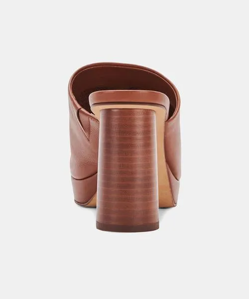 Alyssa Heels Dk Brown Leather