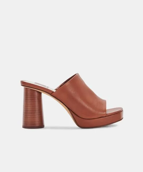 Alyssa Heels Dk Brown Leather