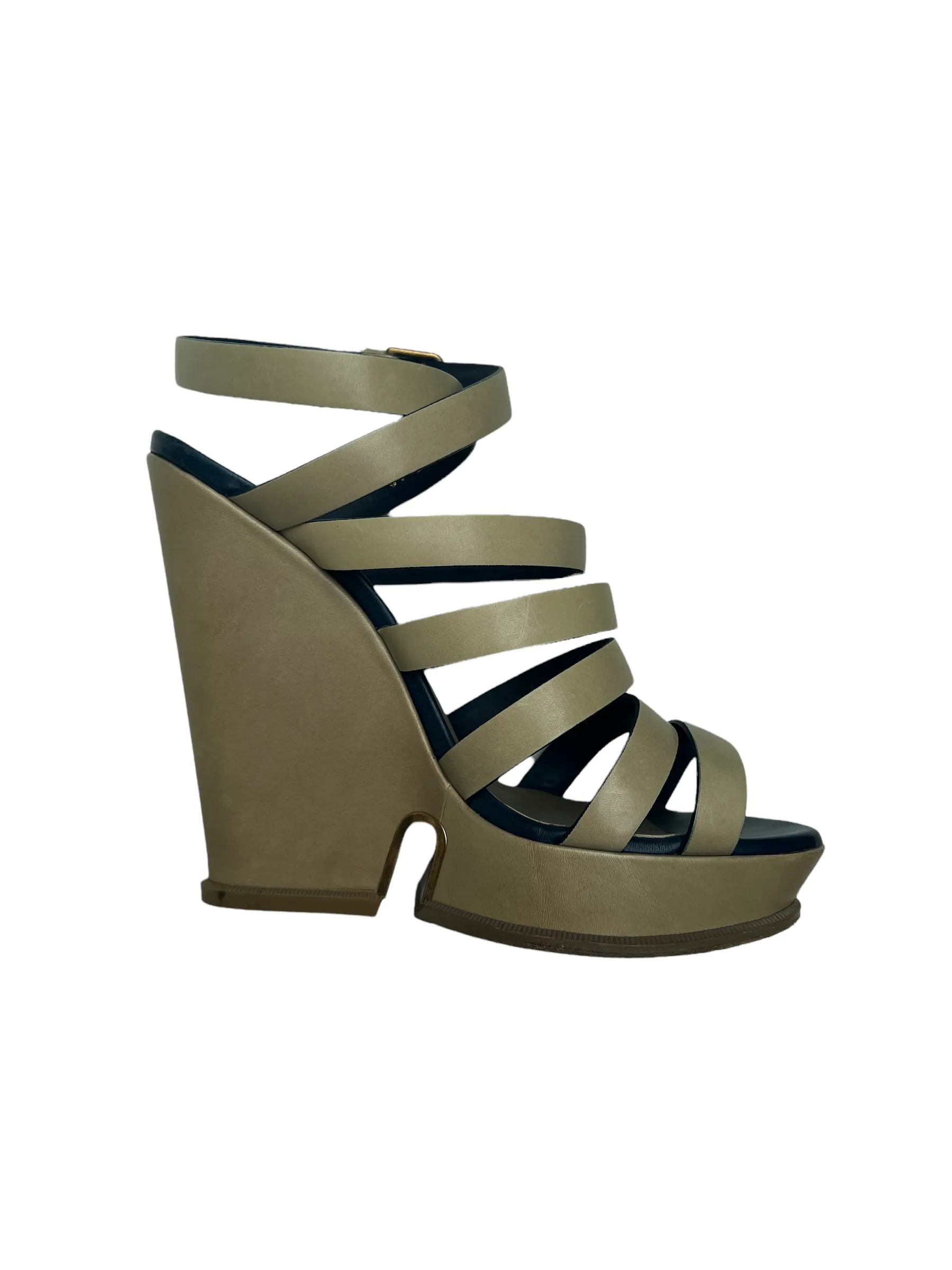 Beige Platform Heels - 9
