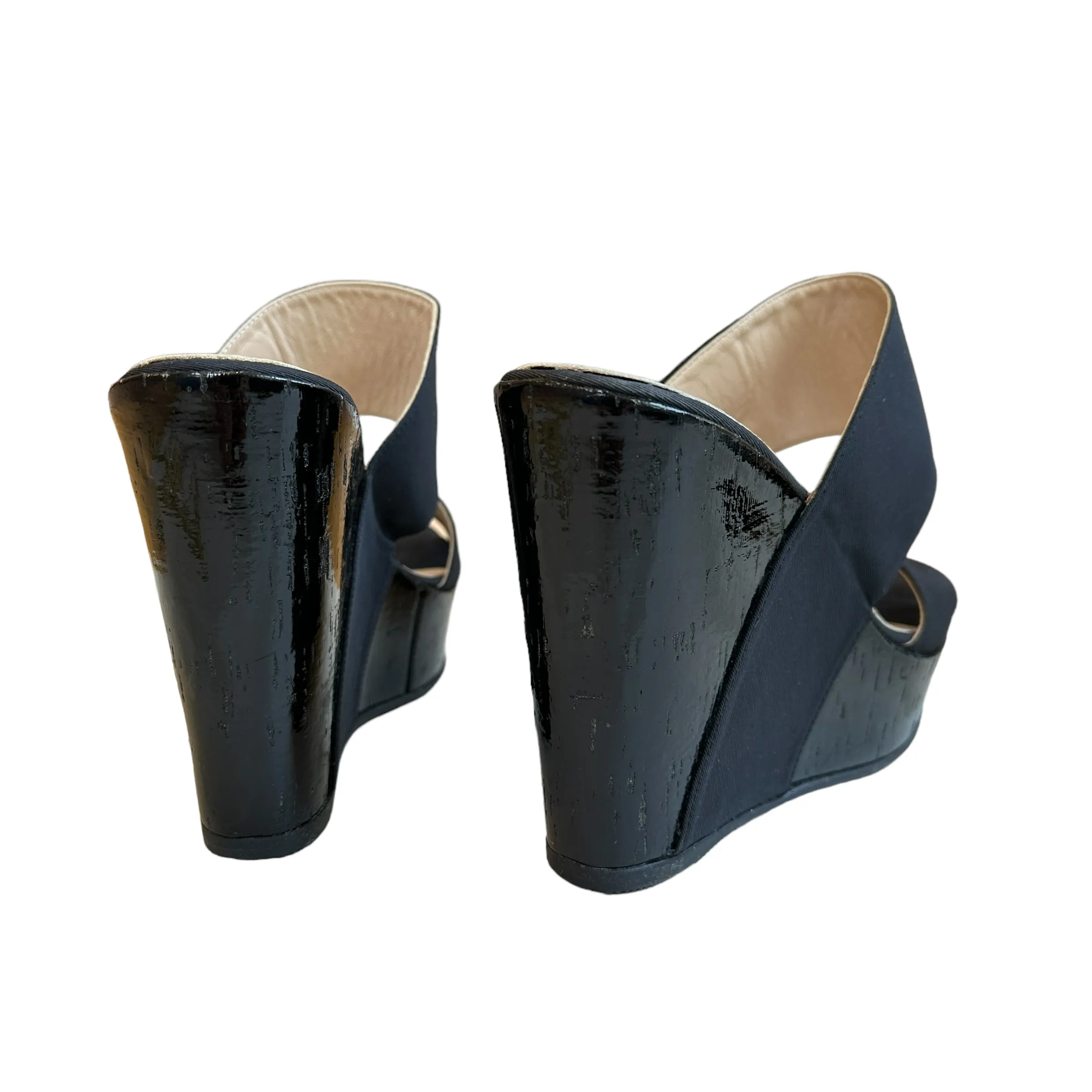 Black Platform Mules - 7.5