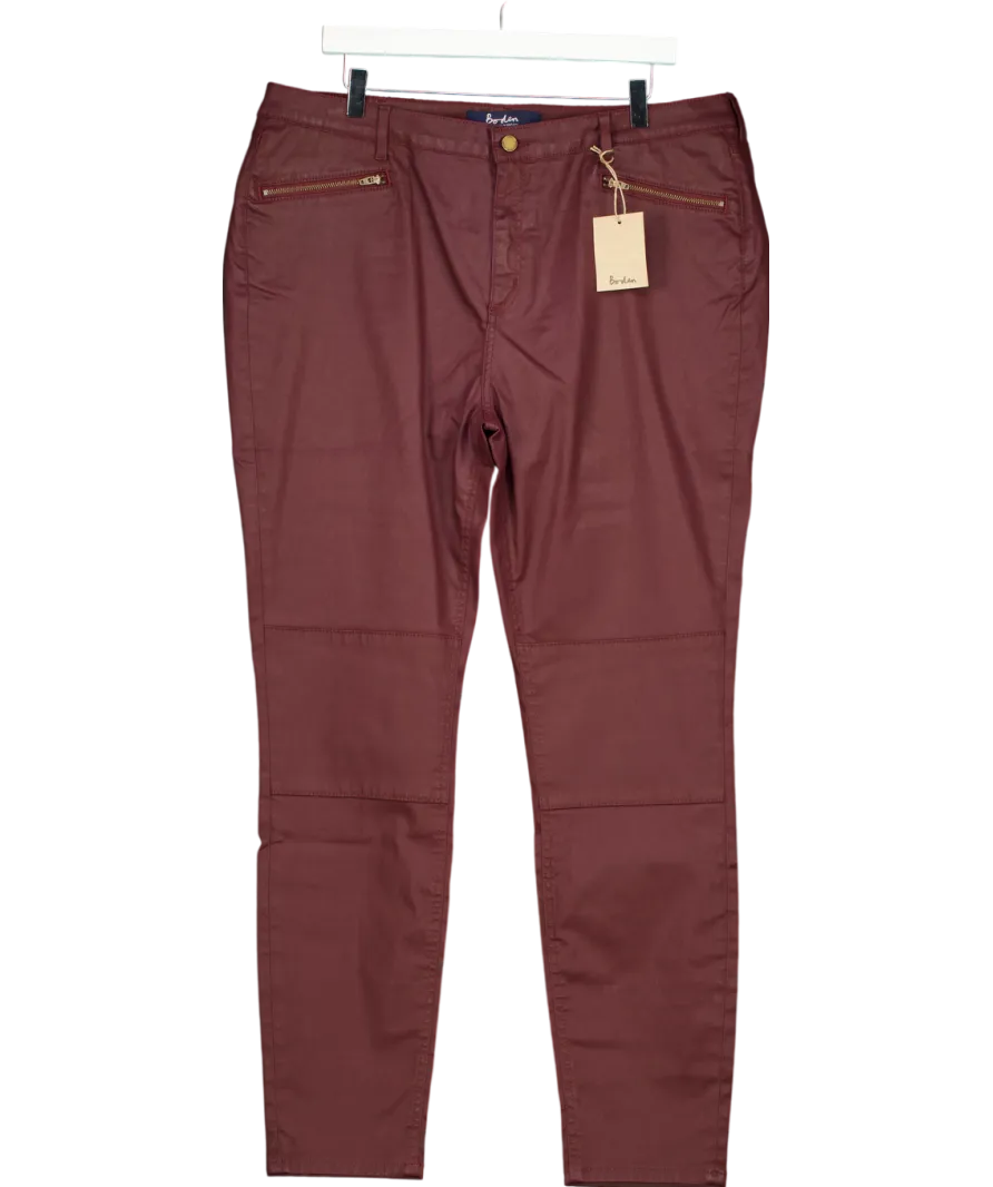 Boden Red The Brighton Biker Skinny Jeans UK 20