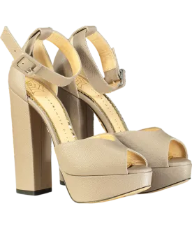 Charlotte Olympia Beige Leather Platform Heel UK 3.5 EU 36.5 👠