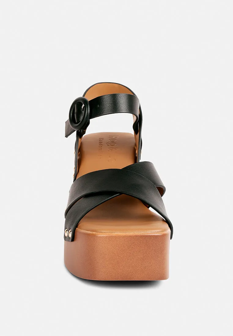Cristina Cross Strap Embellished Heels