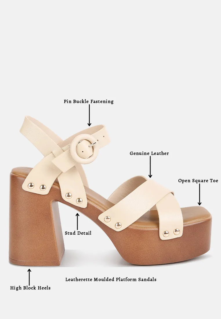 Cristina Cross Strap Embellished Heels