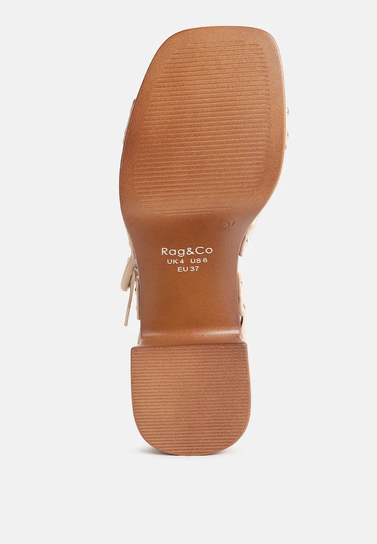 Cristina Cross Strap Embellished Heels