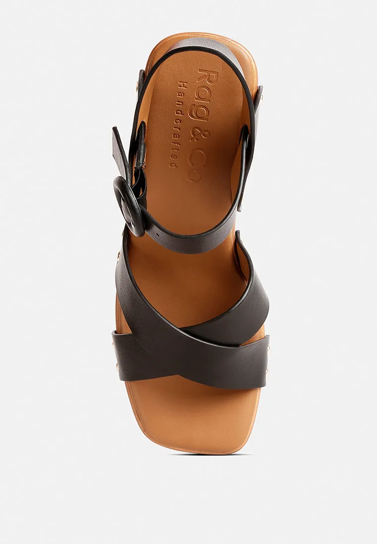 Cristina Cross Strap Embellished Heels