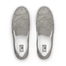 DTI James Island Map Heather Grey Men’s slip-on canvas shoes