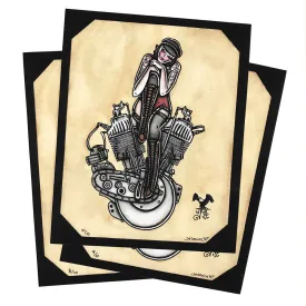 F-Head Engine Pinup Print