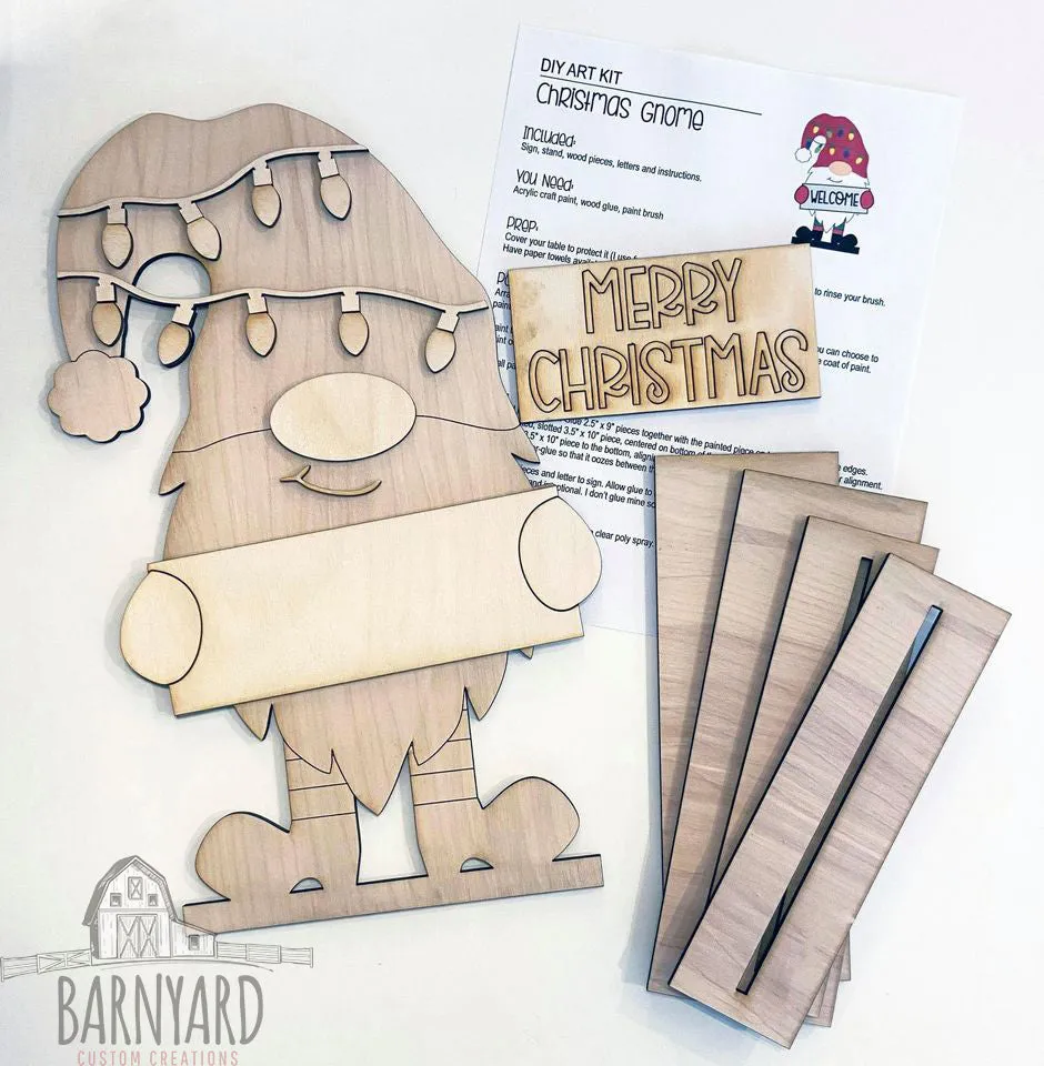 Gnome Stand Sitter Sign| DIY Paint Kit