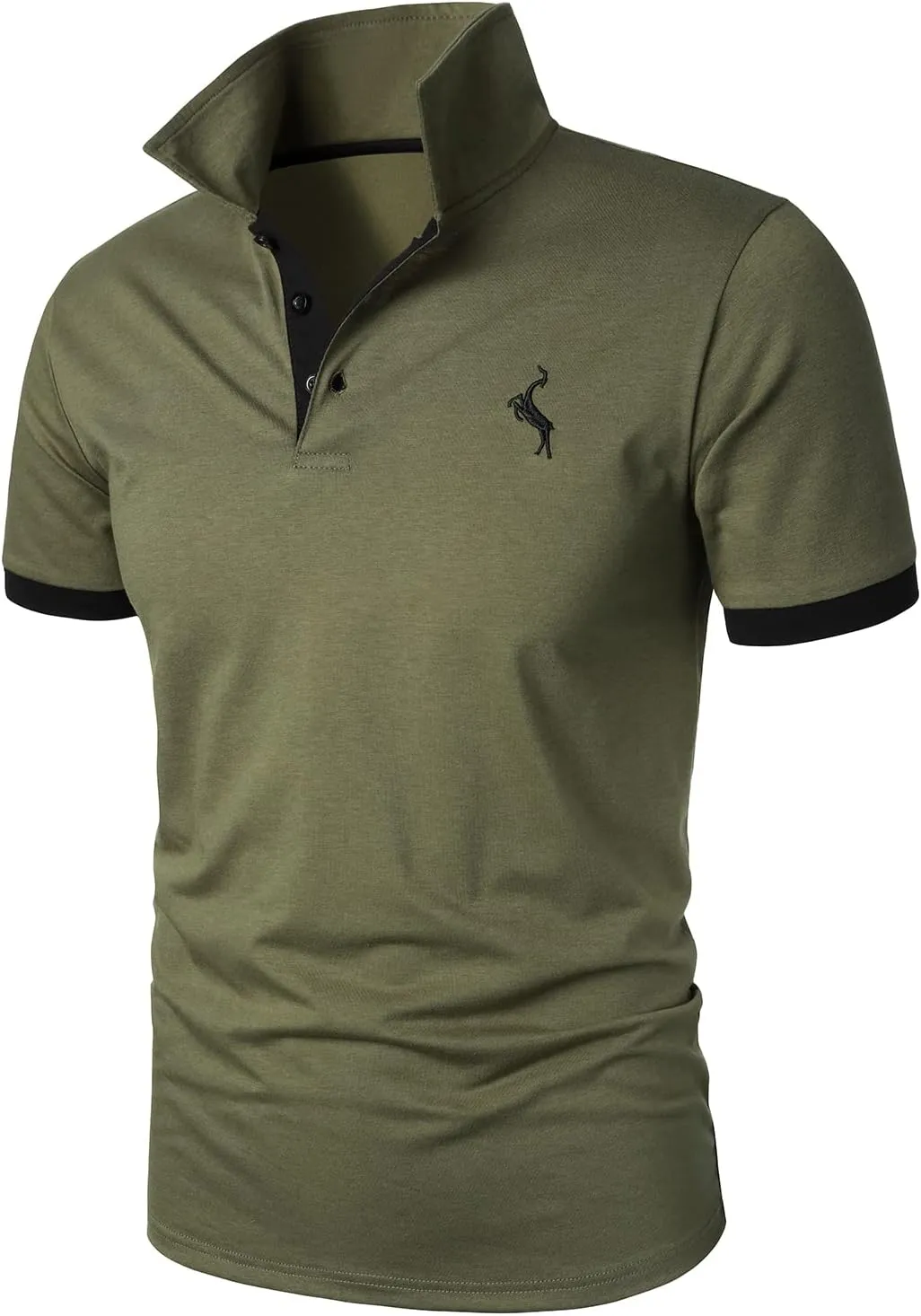 HOOD CREW Men??s Classic Polo Shirt Short Sleeve Shirts Lightweight Casual Tops