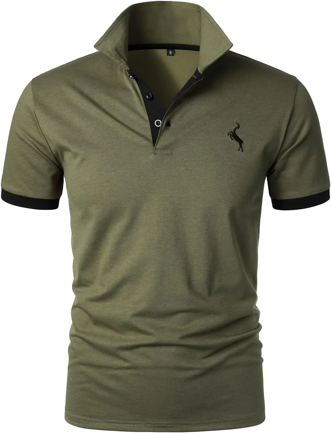 HOOD CREW Men??s Classic Polo Shirt Short Sleeve Shirts Lightweight Casual Tops