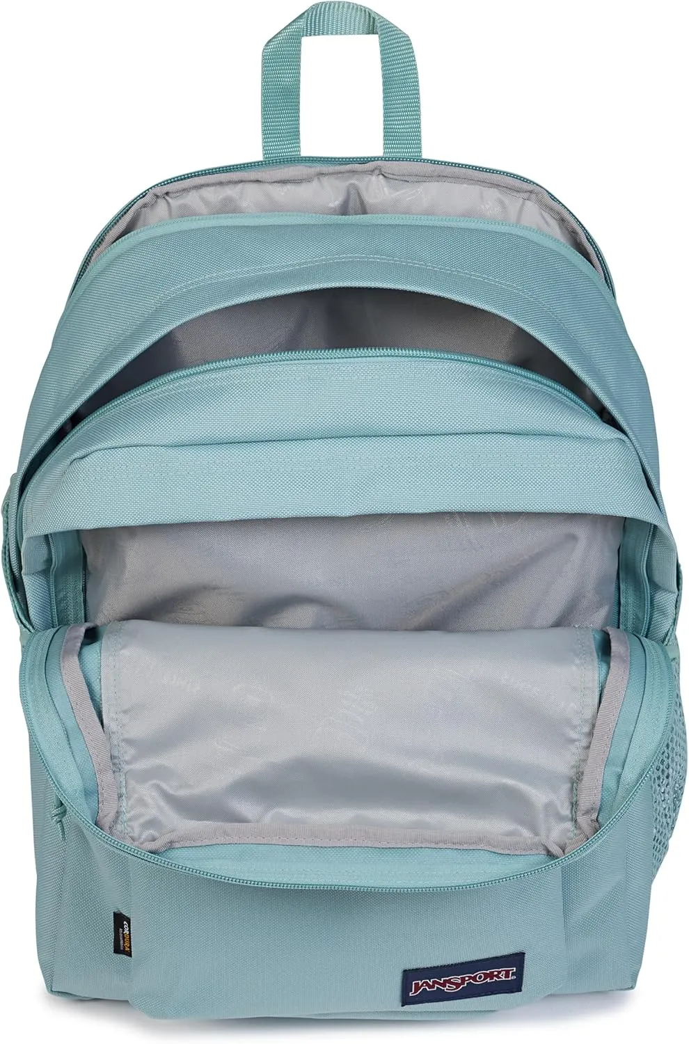 JanSport Main Campus Backpack - Travel or Work Backpack with 15-Inch Laptop Sleeve and Dual Water Bottle Pockets, Faded Sage