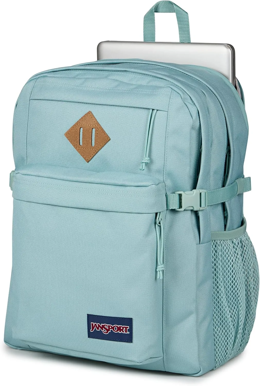 JanSport Main Campus Backpack - Travel or Work Backpack with 15-Inch Laptop Sleeve and Dual Water Bottle Pockets, Faded Sage