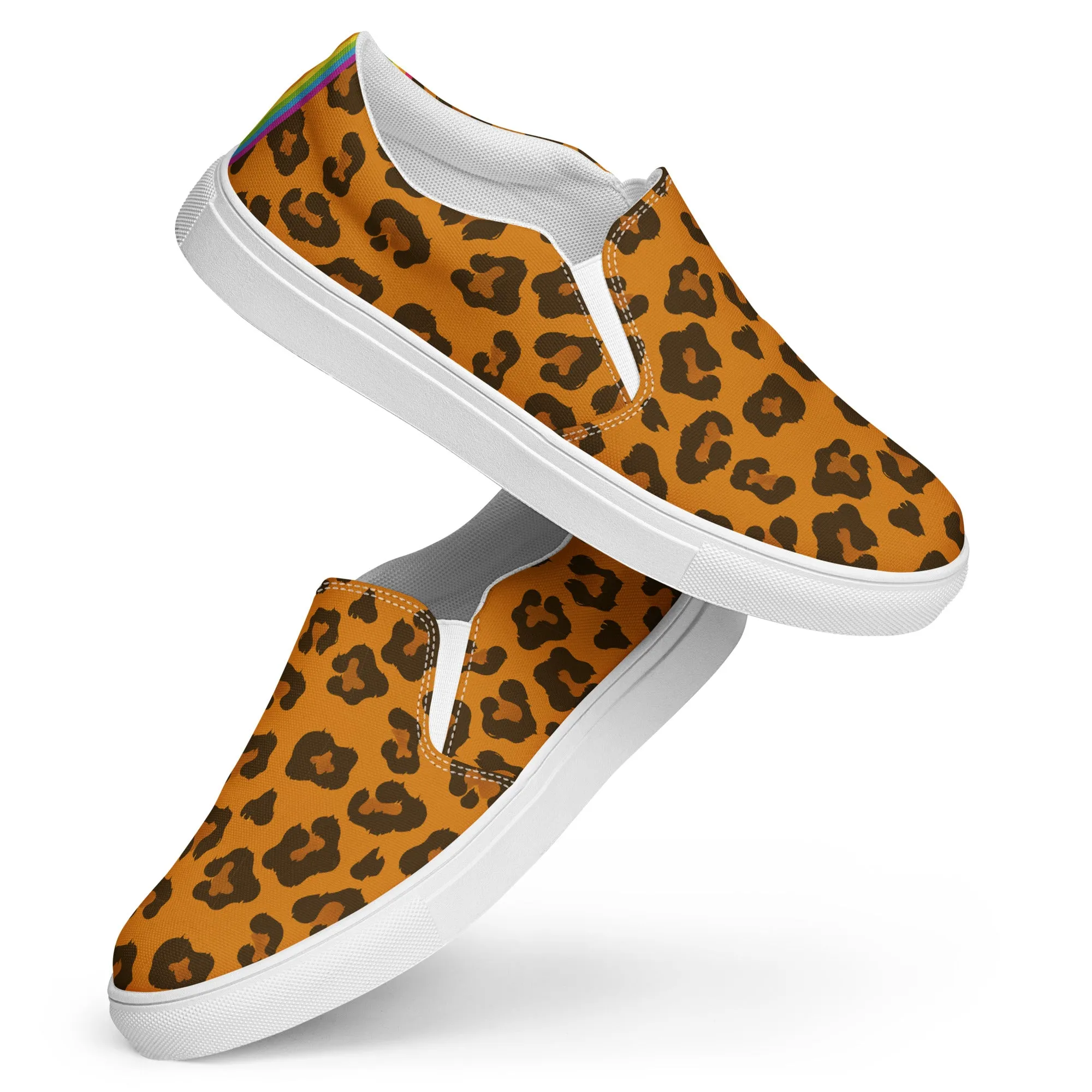 Leopard Print Rainbow Slip-on Shoes (female sizes)