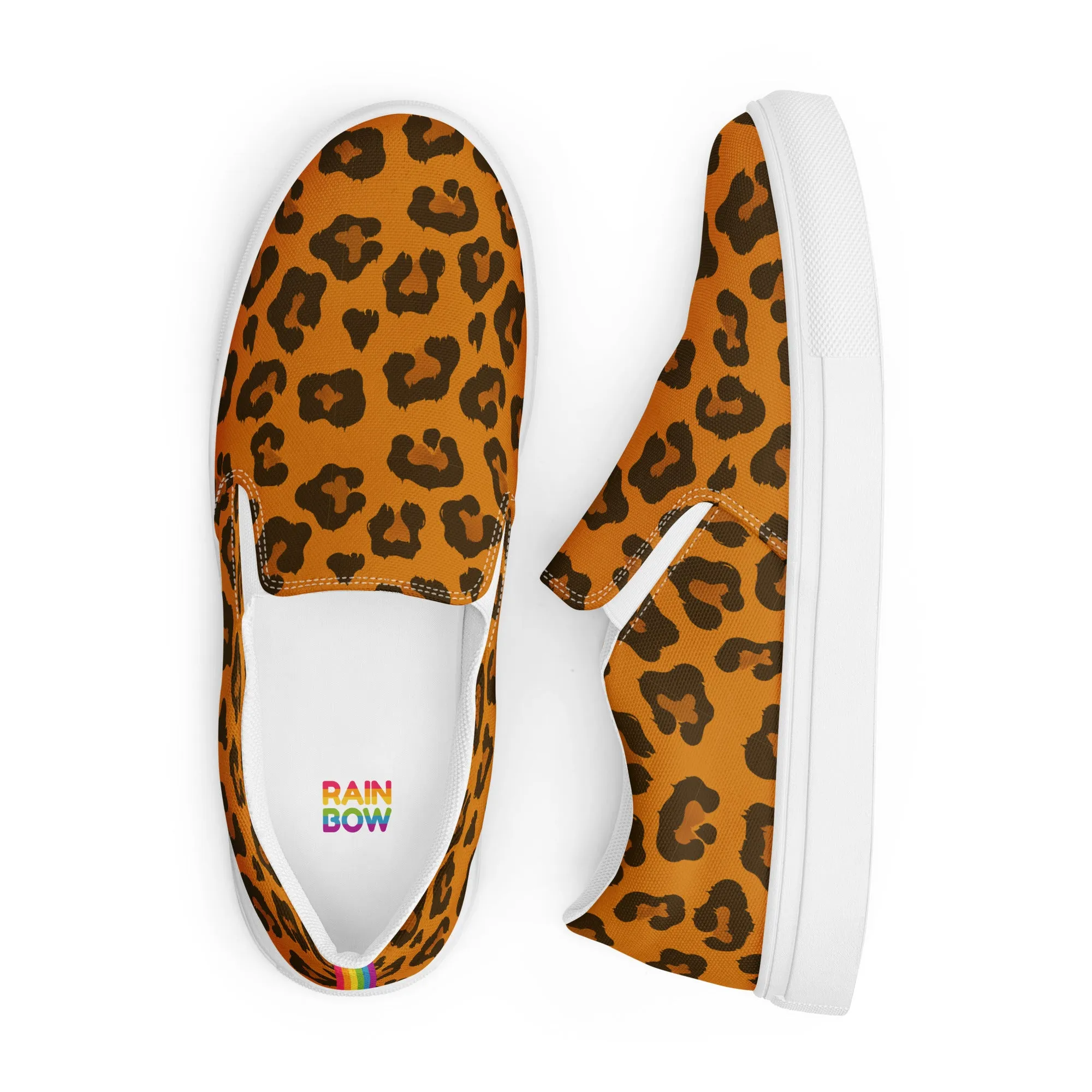 Leopard Print Rainbow Slip-on Shoes (female sizes)