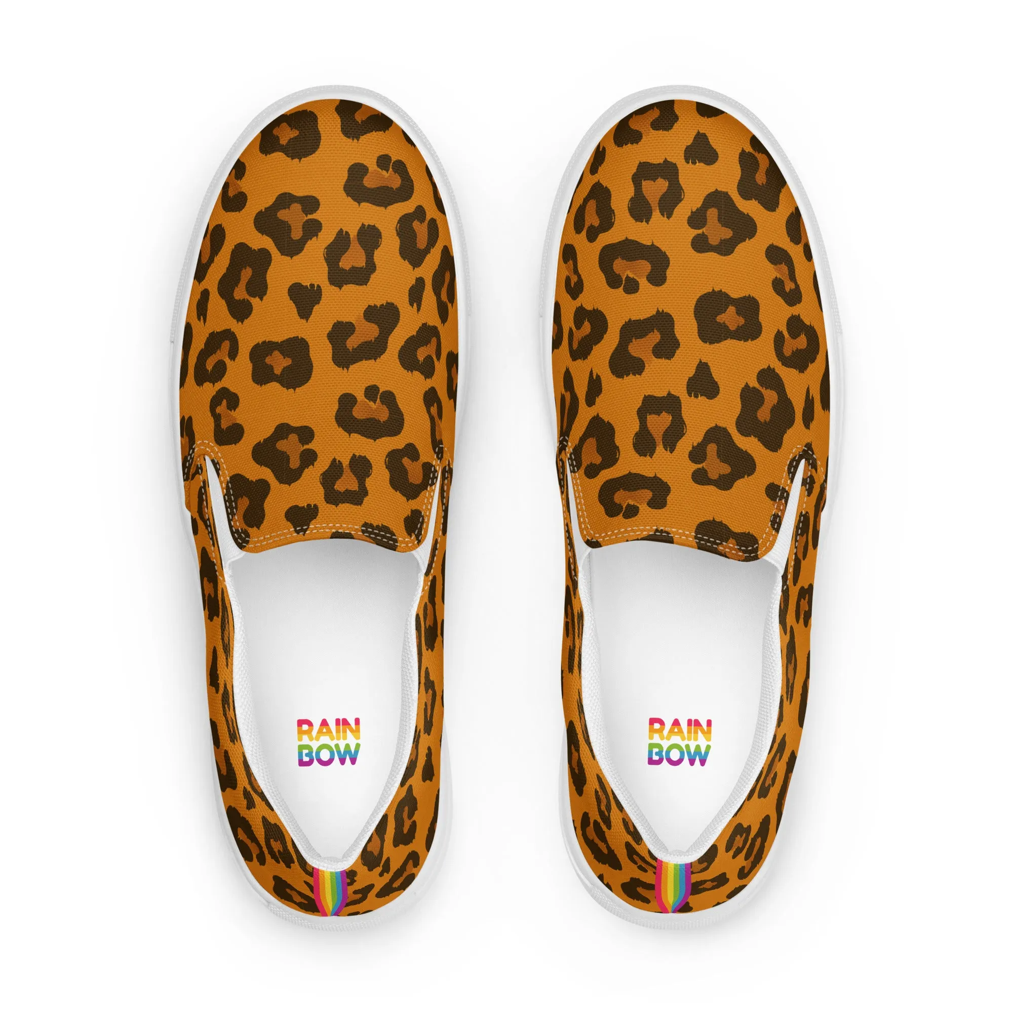 Leopard Print Rainbow Slip-on Shoes (female sizes)