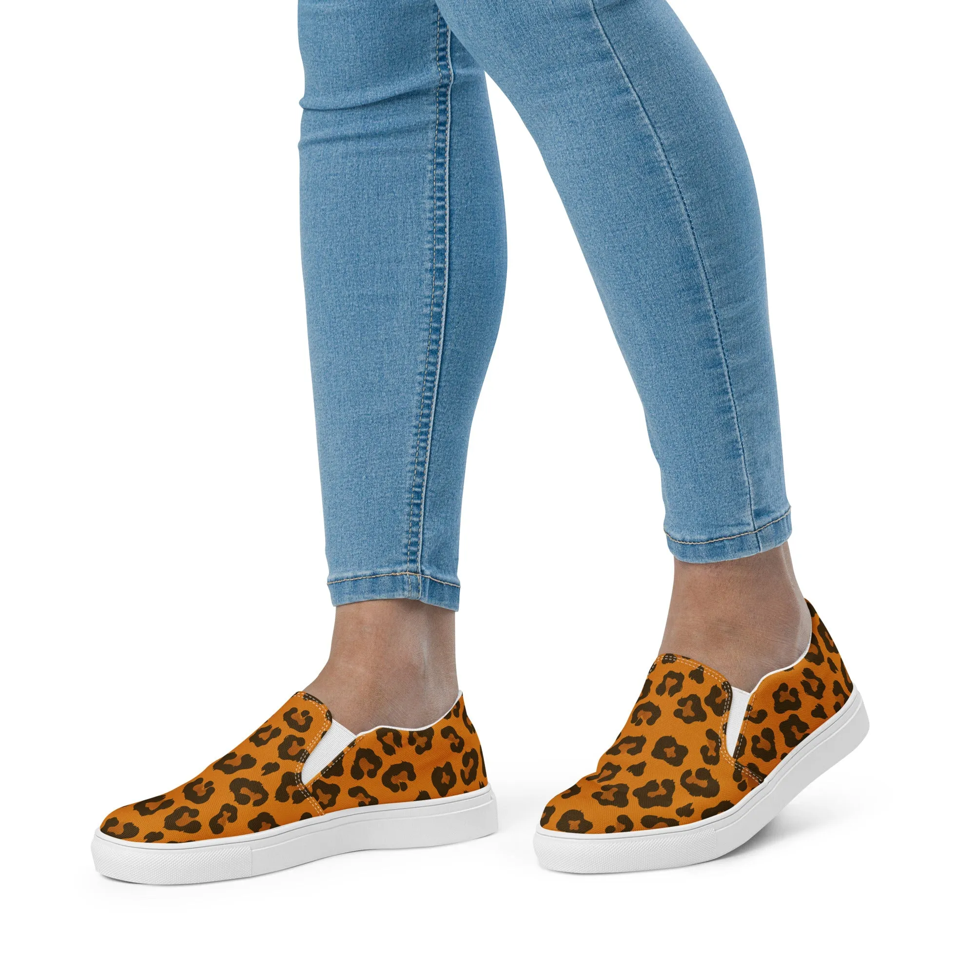 Leopard Print Rainbow Slip-on Shoes (female sizes)