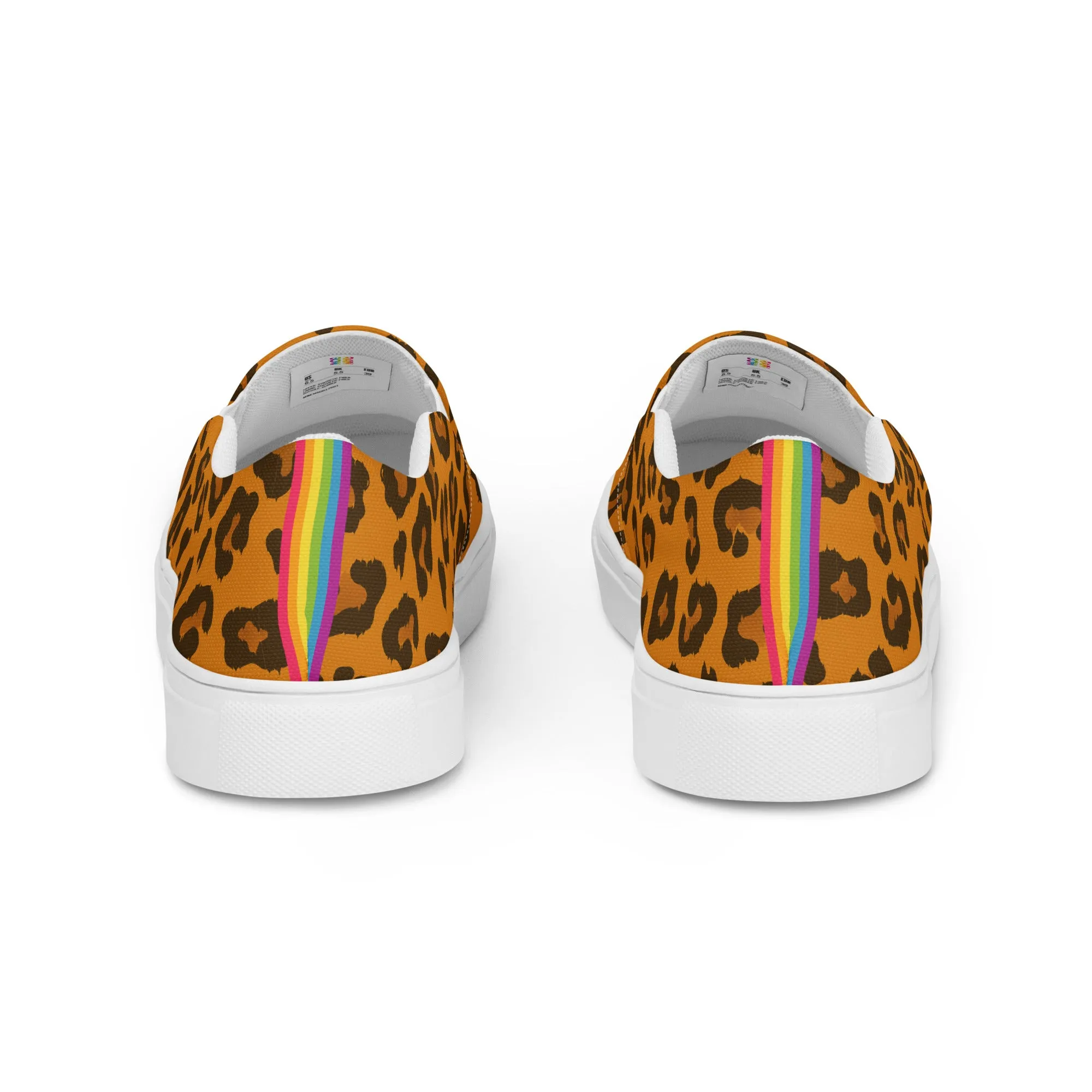 Leopard Print Rainbow Slip-on Shoes (female sizes)