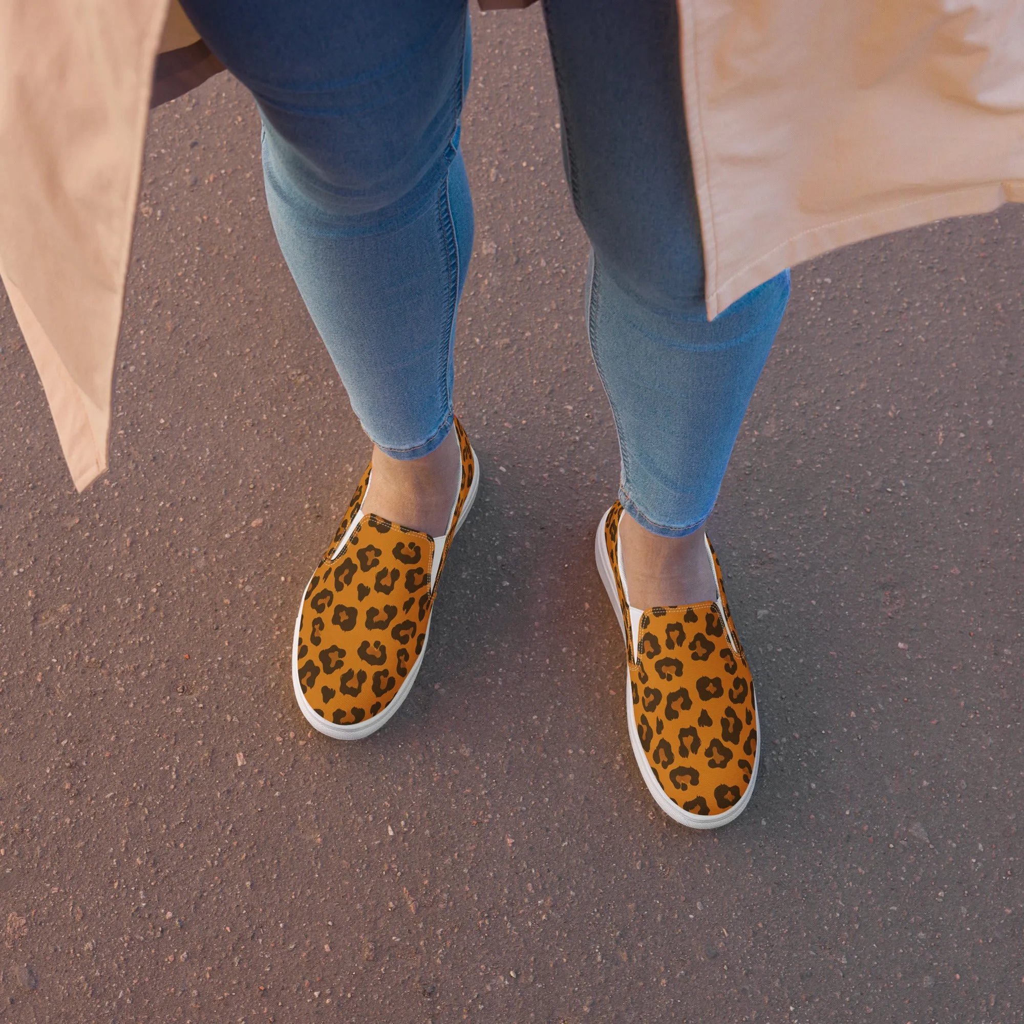 Leopard Print Rainbow Slip-on Shoes (female sizes)