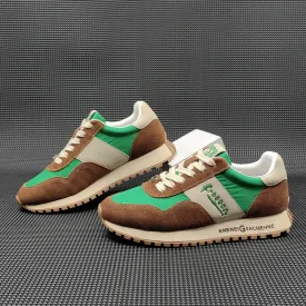 Men Fashion Patchwork Suede Casual Training Sneakers