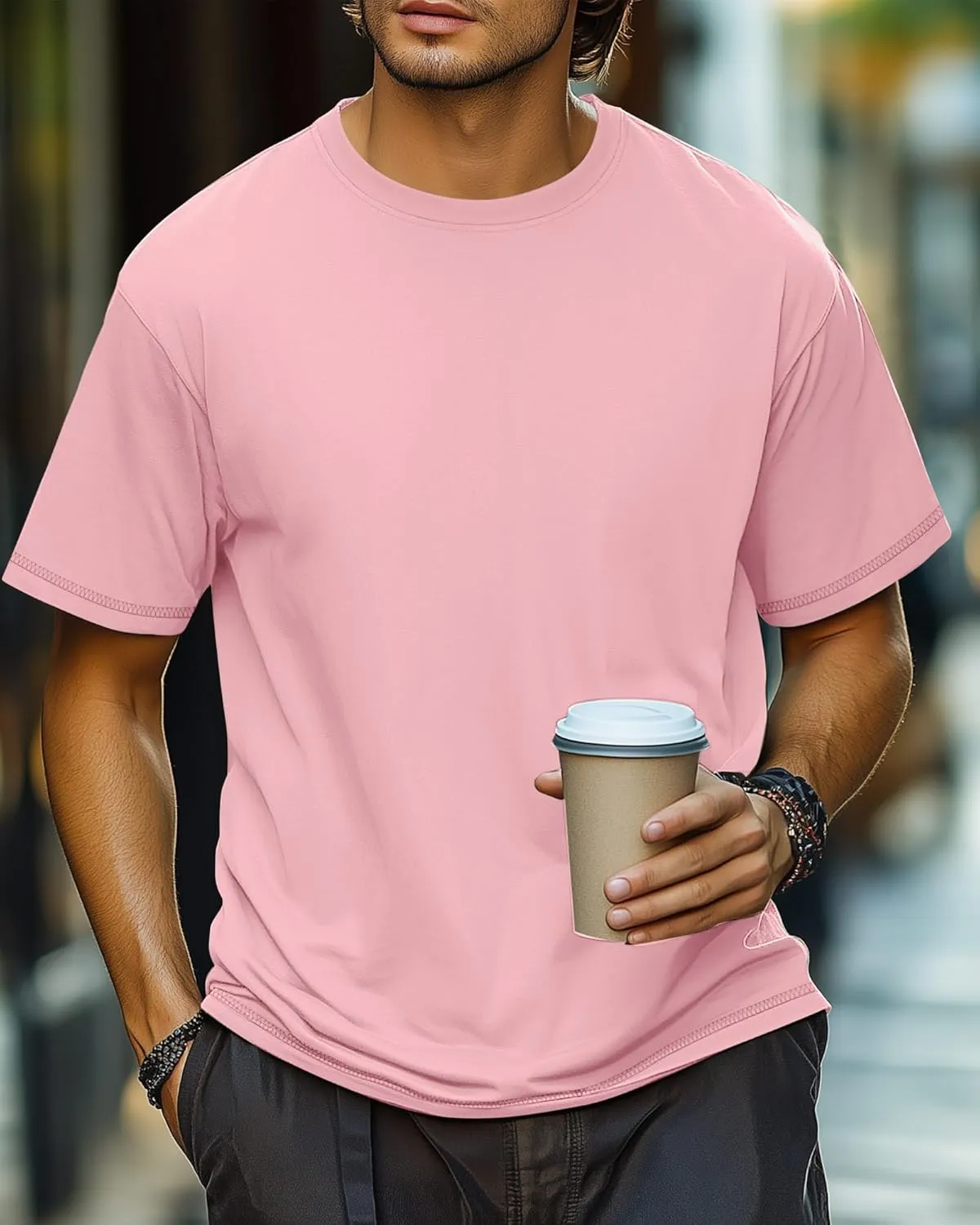 Neer 3 Pack Big and Tall Shirts for Men L-5XL, Oversized Cotton Crewneck Tops Loose Casual Large T-Shirts Summer Basic Tee