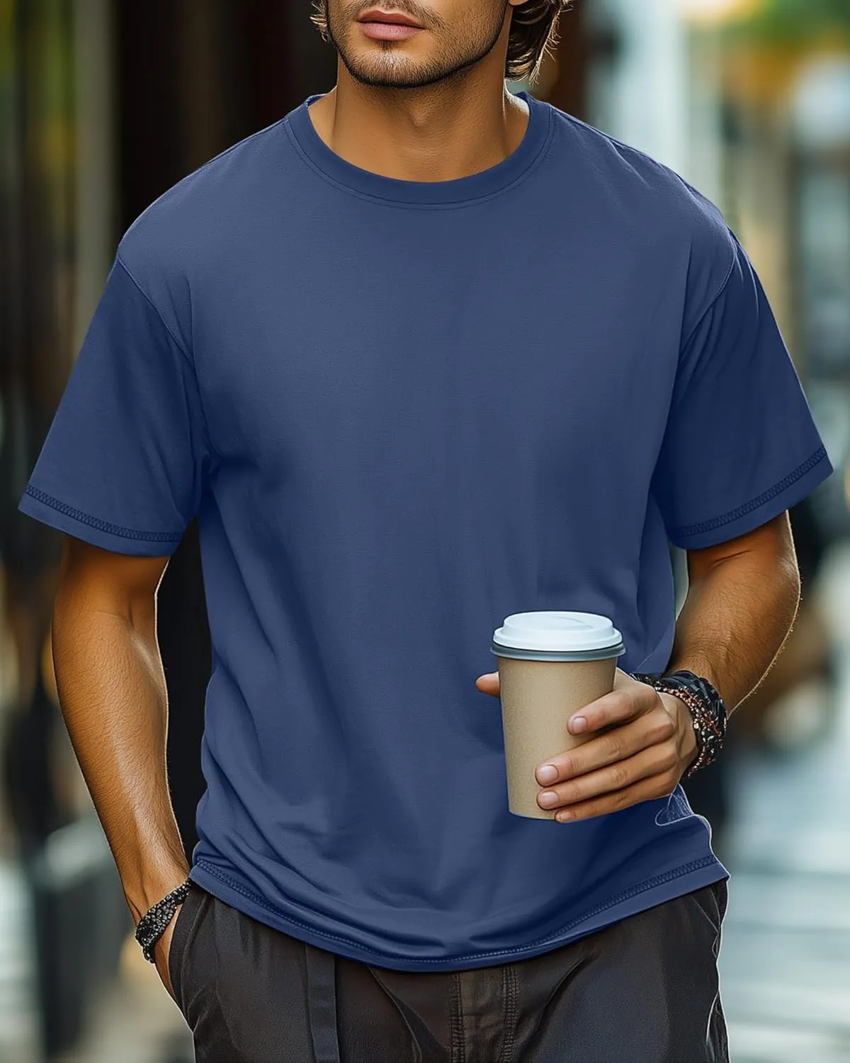 Neer 3 Pack Big and Tall Shirts for Men L-5XL, Oversized Cotton Crewneck Tops Loose Casual Large T-Shirts Summer Basic Tee
