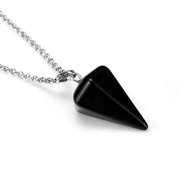 New Natural stone Quartz stone pendant Chain necklace Women Statement Fashion Jewelry  Free shipping