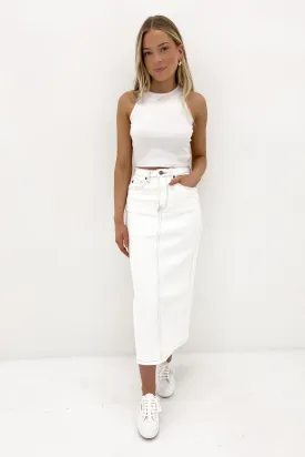 Ray Comfort Maxi Skirt Vintage White