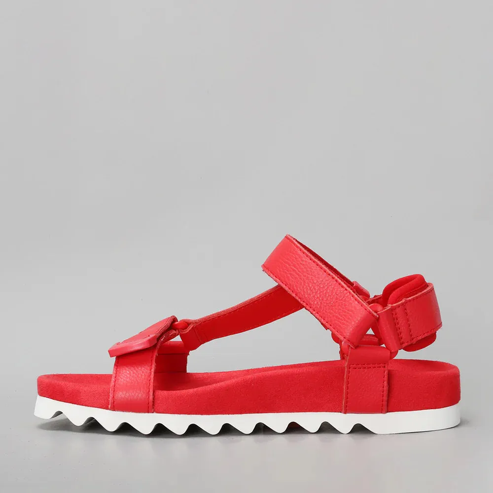 Rollie Sandal Tooth Wedge - Fiesta Red