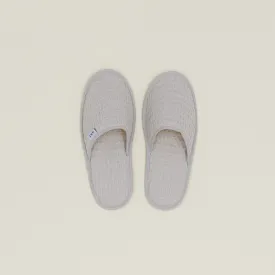 Simple Waffle Slippers - Light Grey