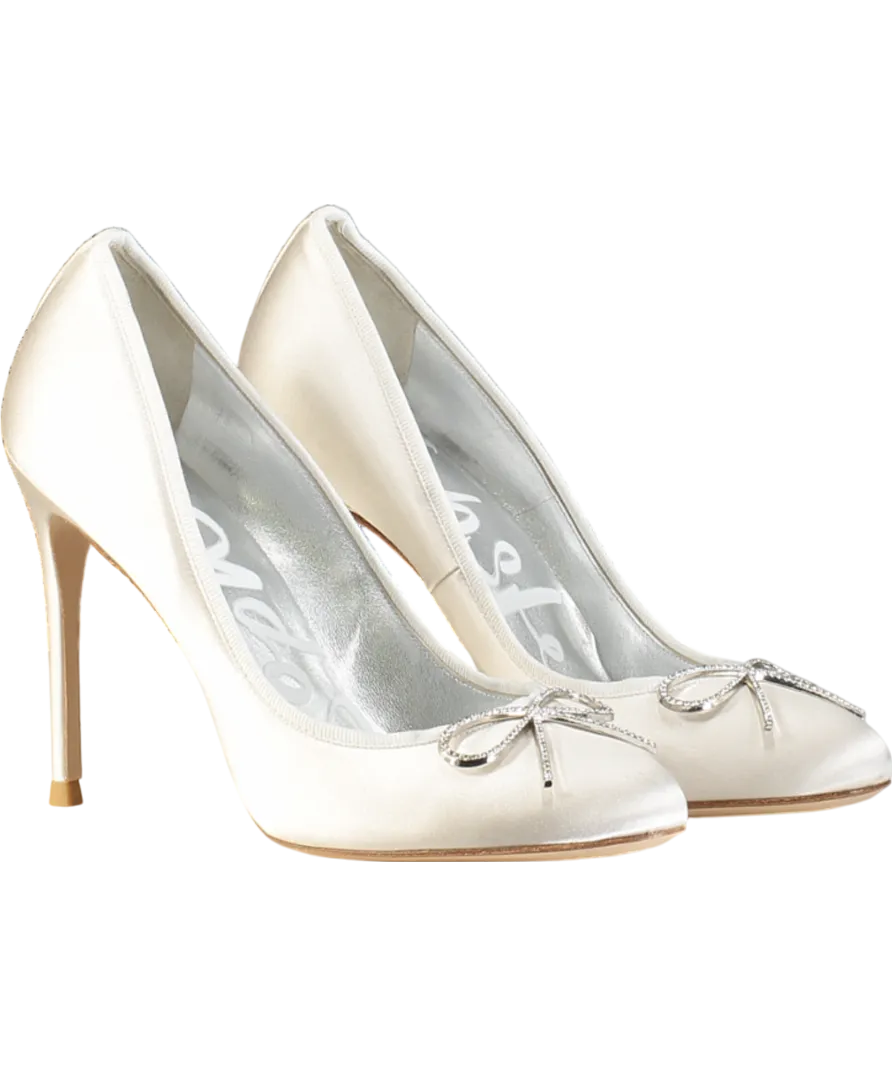 Sophia Webster White "Wifey for Lifey" Pirouette Bridal Heels UK 7 EU 40 👠