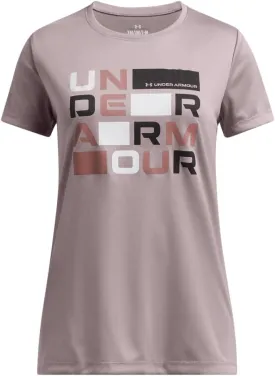 Under Armour Girls' Tech Block Logo Short Sleeve T Shirt