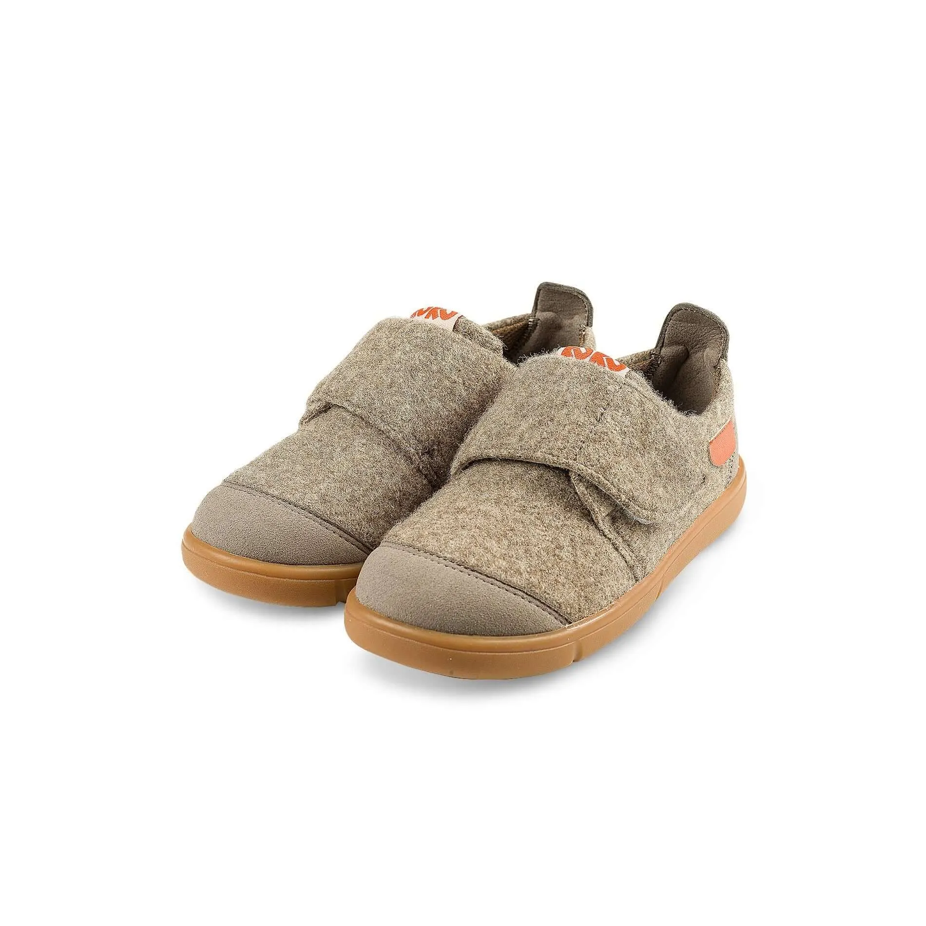 Warm Soul Wool Fleece Soft Sole Anti-slip Kids Khaki Indoor School Shoes